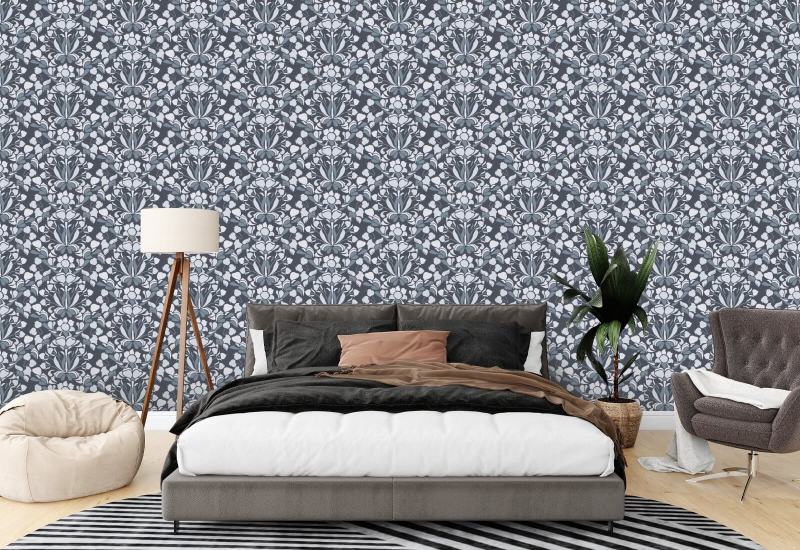 Muflier Papier peint Blues & Greys