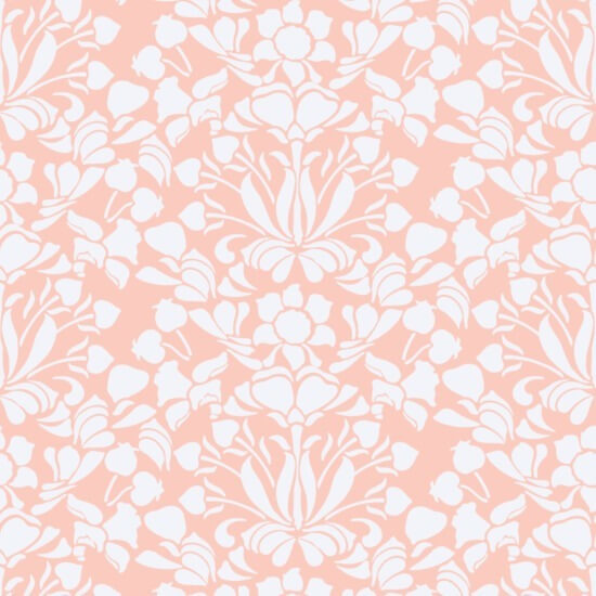 Snapdragon Papel pintado floral de coral blanqueado