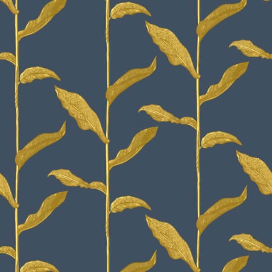 stilke Golden Night Floral Baggrund