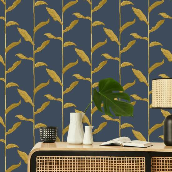 Talos Papel de parede floral Golden Night