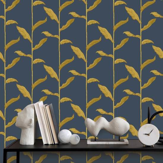 stilke Golden Night Floral Baggrund