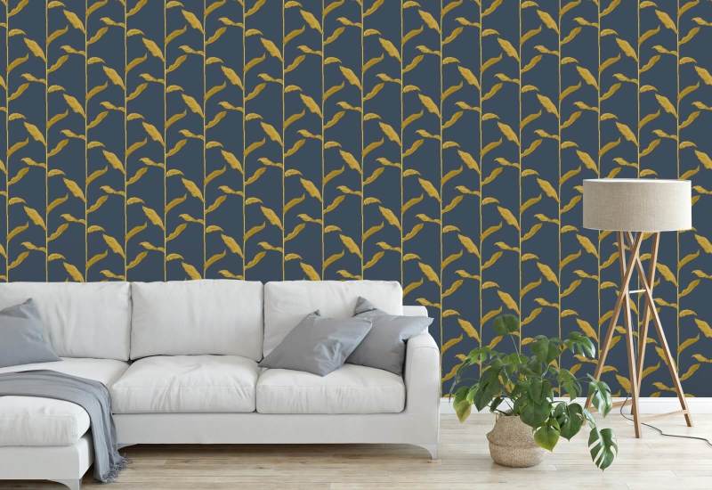 Talos Papel de parede floral Golden Night