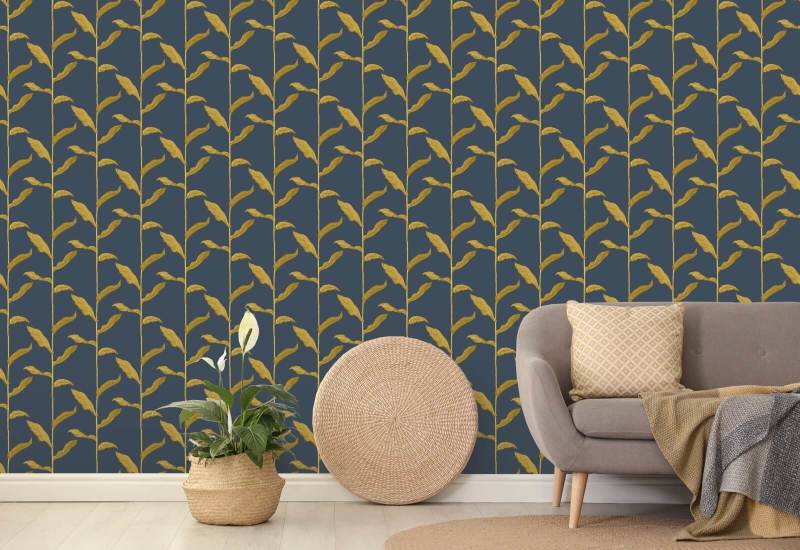 Talos Papel de parede floral Golden Night