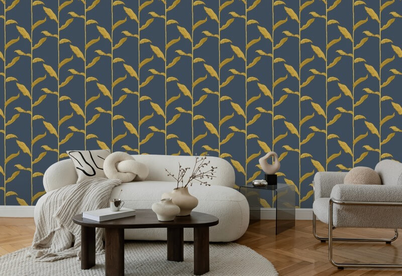 Talos Papel de parede floral Golden Night