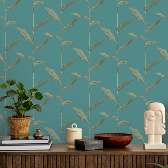 Stalks Jewel Floral Wallpaper