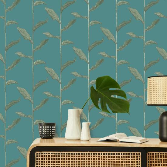 Stalks Jewel Floral Wallpaper
