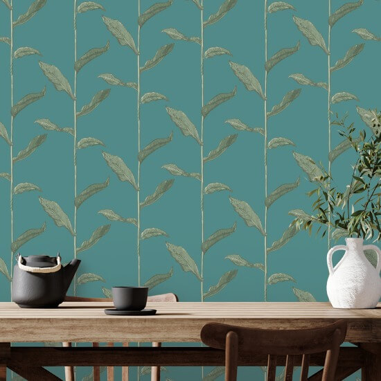 Stalks Jewel Floral Wallpaper