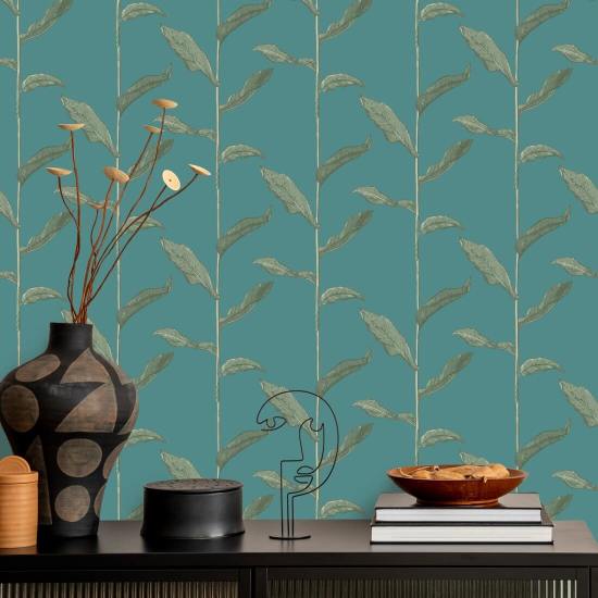 Stalks Jewel Floral Wallpaper