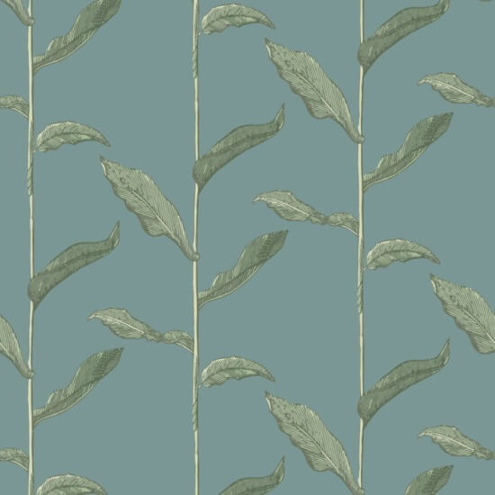 Stängel Tapete mit Wacholder-Blumenmuster