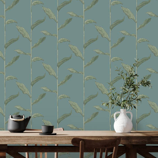 Stalks Juniper Floral Wallpaper