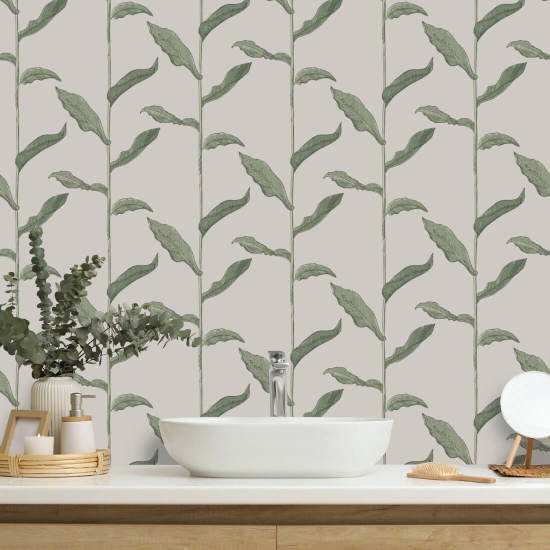 Talos papel de parede floral de linho