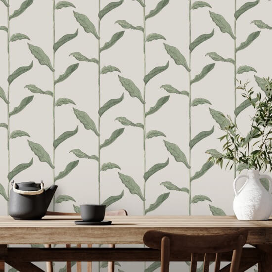 Steli Carta da parati floreale in lino