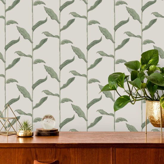 Stjälkar Linne blommig tapet