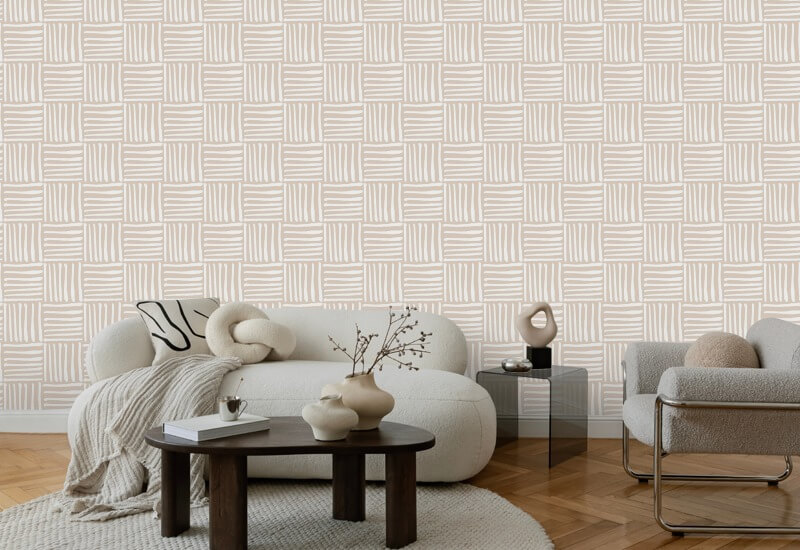 Schraffur Sand-Tapete