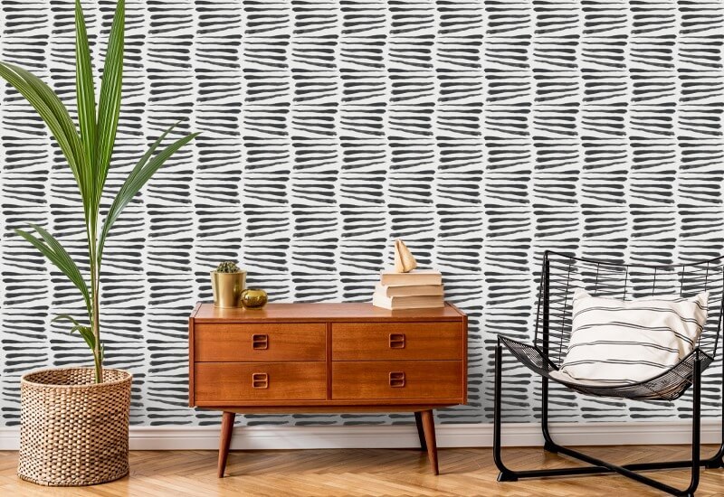 Zebra Black & White Wallpaper