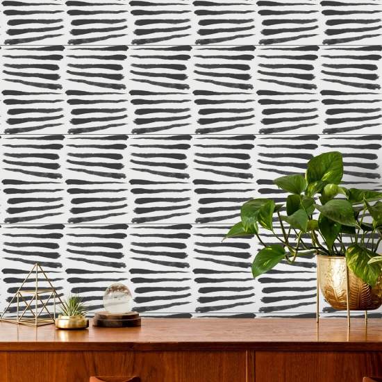 Zebra Black &amp; White Wallpaper