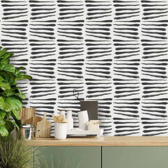 Zebra Carta da parati in bianco e nero