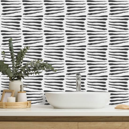 Zebra Black &amp; White Wallpaper