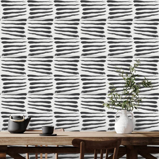 Zebra Carta da parati in bianco e nero