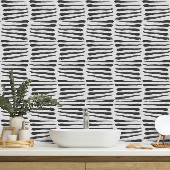 Zebra Papel de parede preto e branco