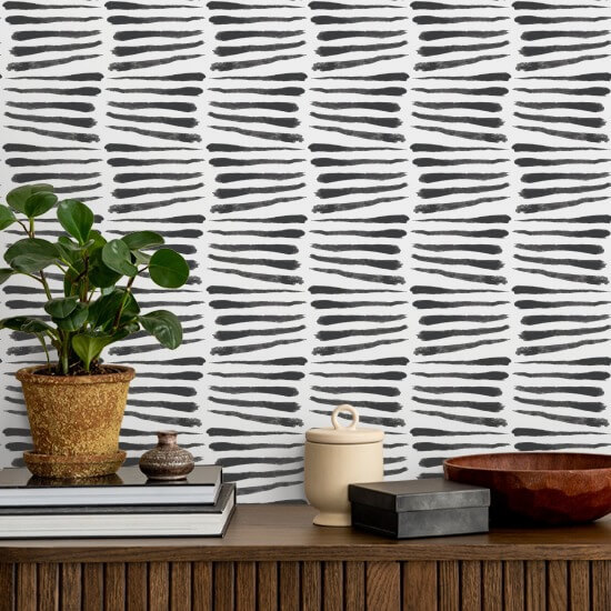 Zebra Zwart-wit behang