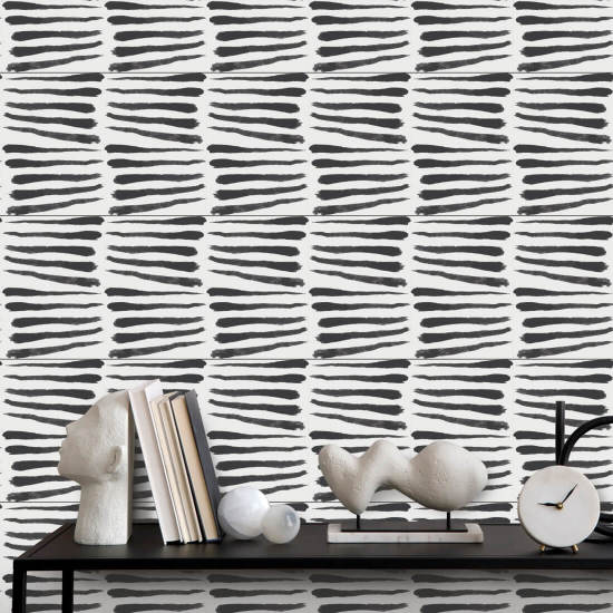 Zebra Black & White Wallpaper