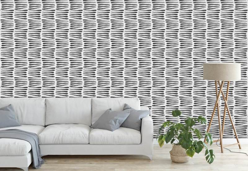 Zebra Black & White Wallpaper