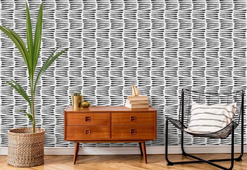 Zebra Carta da parati in bianco e nero