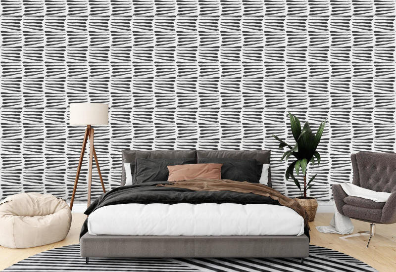 Zebra Black &amp; White Wallpaper