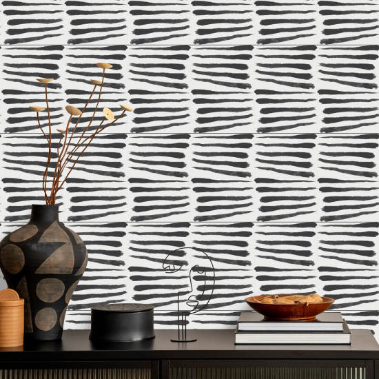 Zebra Black & White Wallpaper