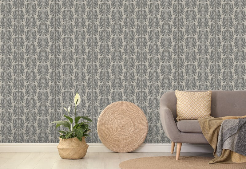 Betty White Palm Leaves Cashmere Floral Wallpaper