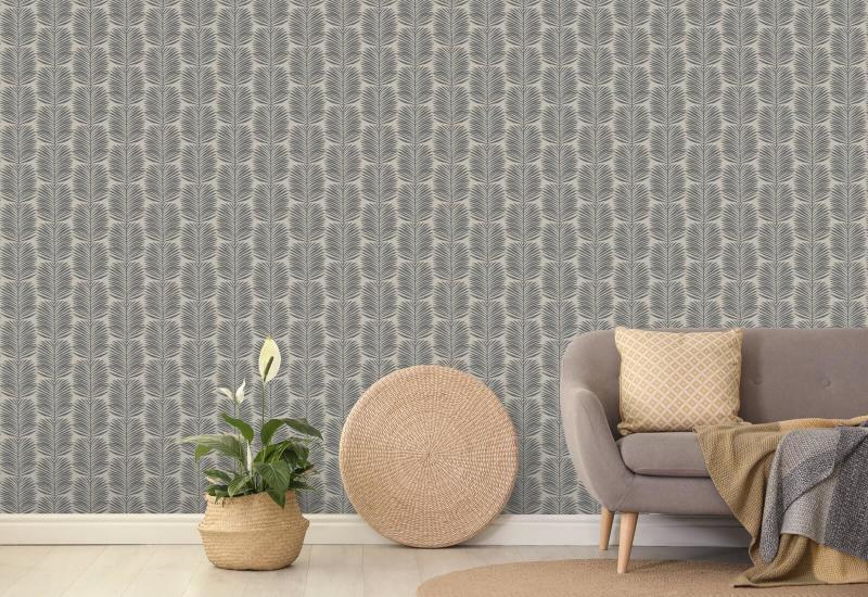 Betty White Palm Leaves Cashmere Floral Wallpaper