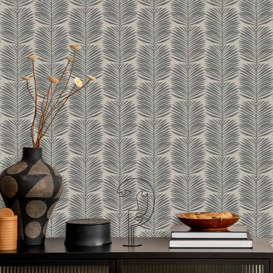 Betty White Palm Leaves Cashmere Floral Wallpaper