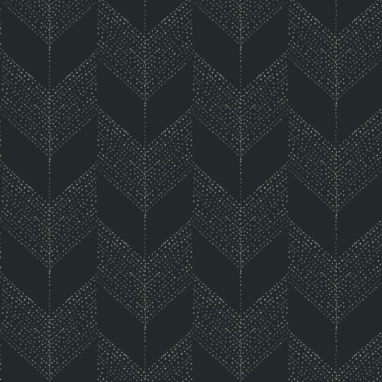 Chevron Carta da parati nera