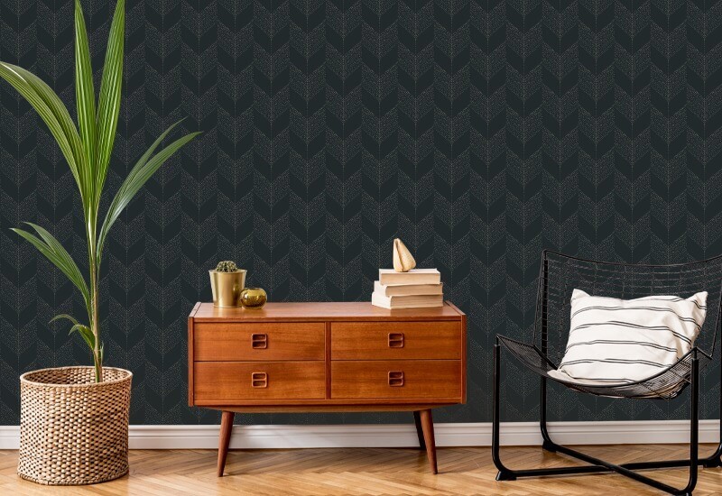 Chevron Black Wallpaper