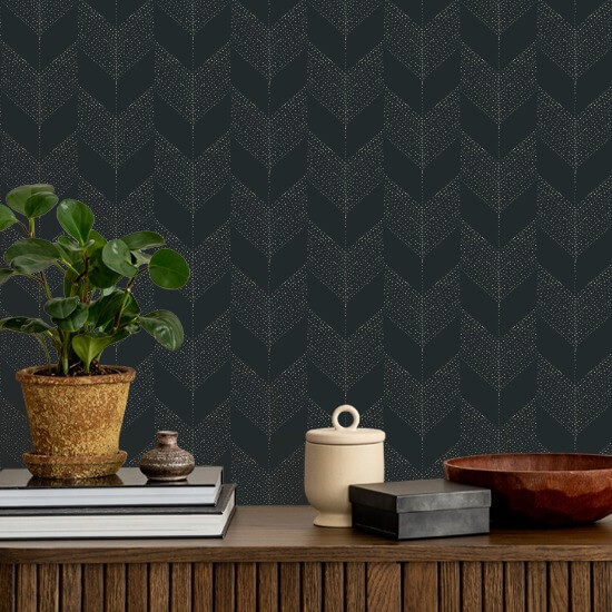 Chevron Black Wallpaper