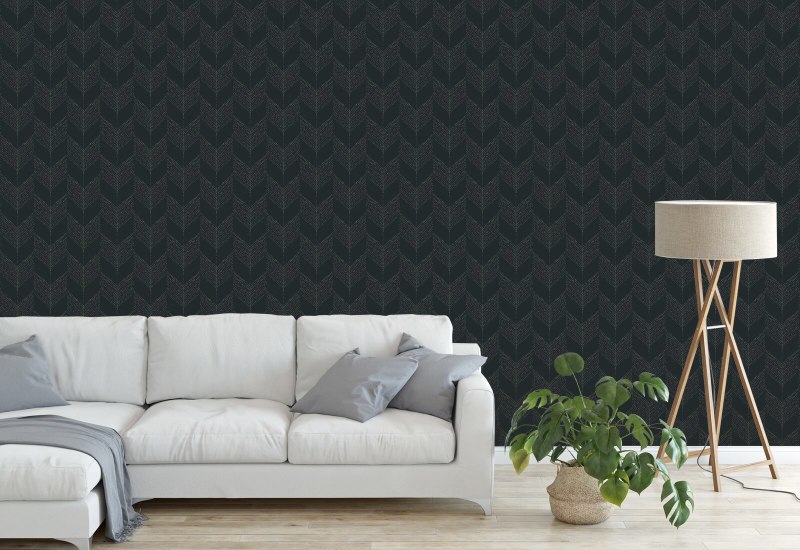 Chevron Black Wallpaper