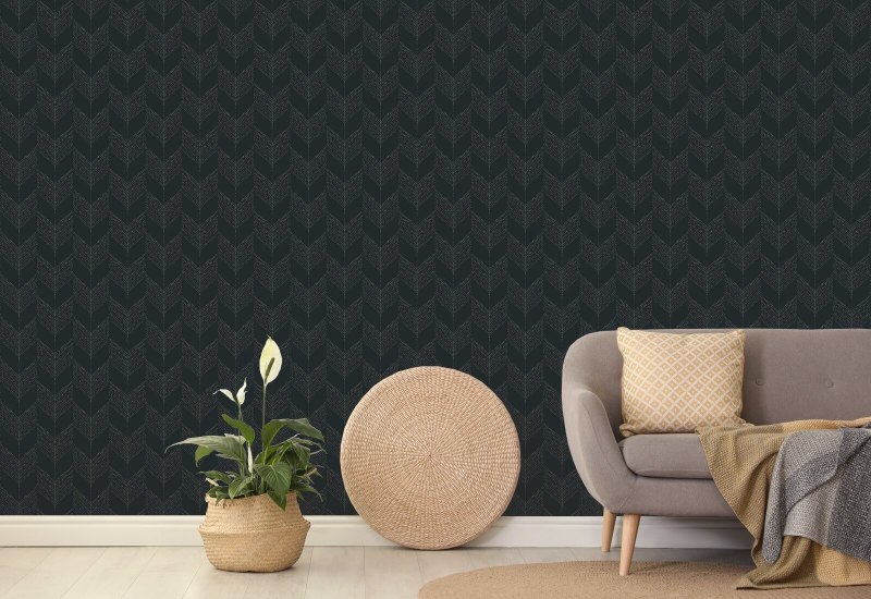 Chevron Black Wallpaper