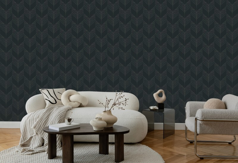 Chevron Schwarze Tapete