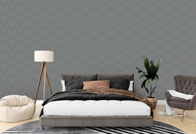 Chevron Graue Tapete