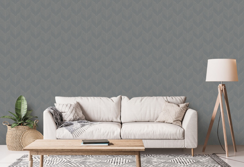 Chevron Graue Tapete