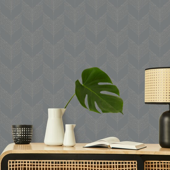 Chevron Graue Tapete