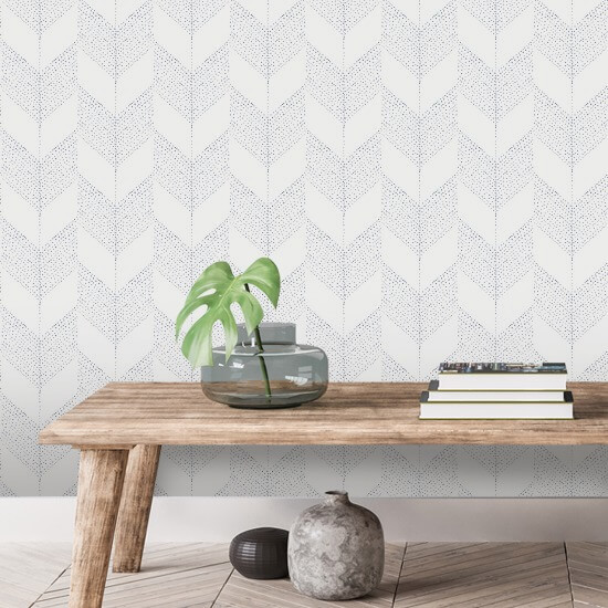 Chevron Weiße Tapete