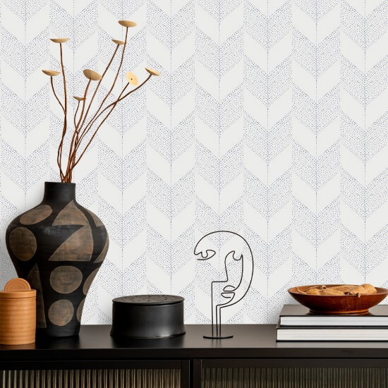 Chevron Papier peint blanc