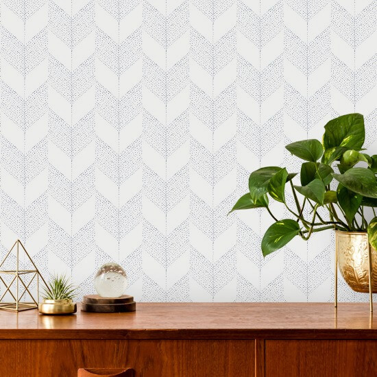 Chevron Papel de parede branco
