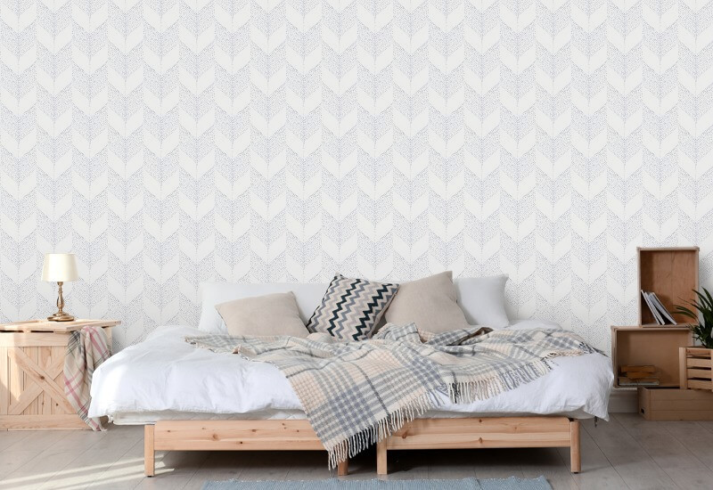 Chevron Papier peint blanc