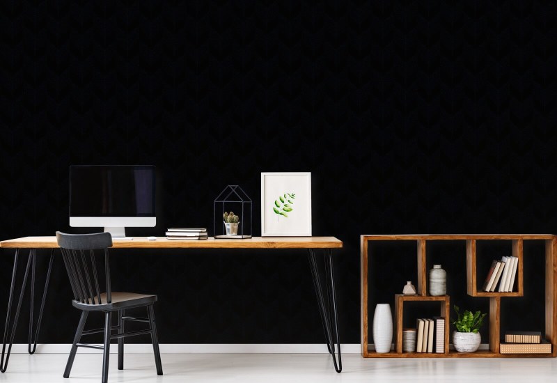 Chevron Papel de parede branco