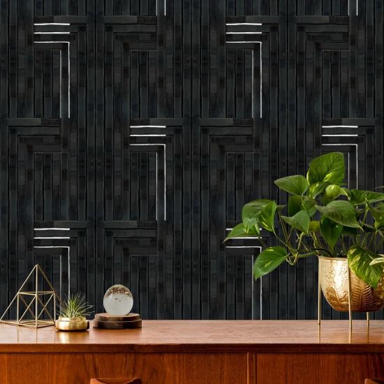 Cinzelado Papel de parede preto