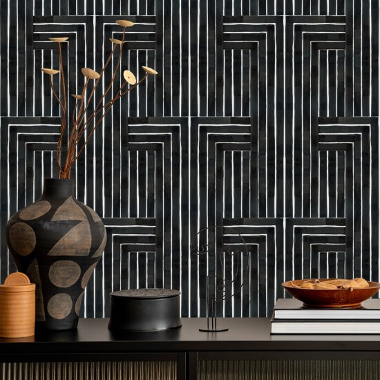 Gemeißelt Schwarze Tapete