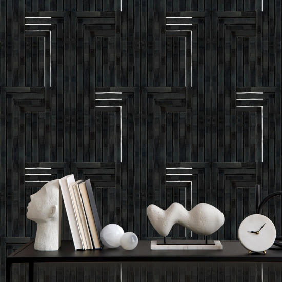 Cesellato Carta da parati nera